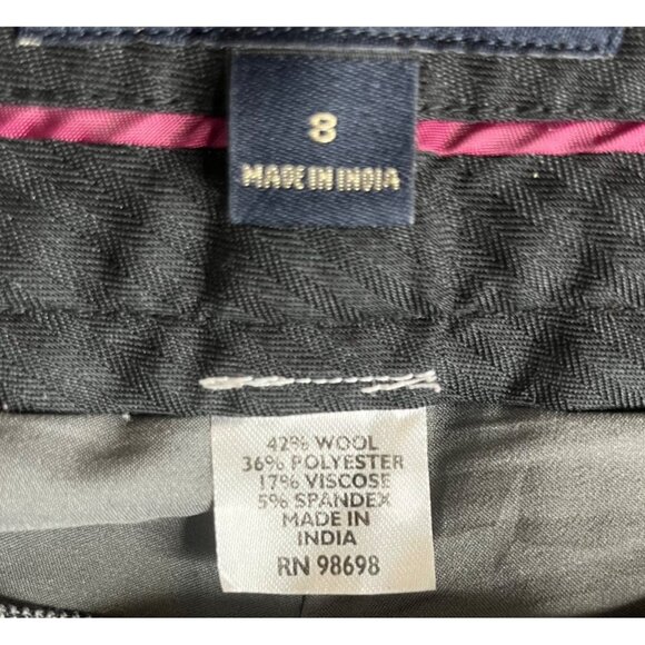 Banana Republic Jackson Fit Pants Womens Size 8 Gray Wool - Picture 8 of 8